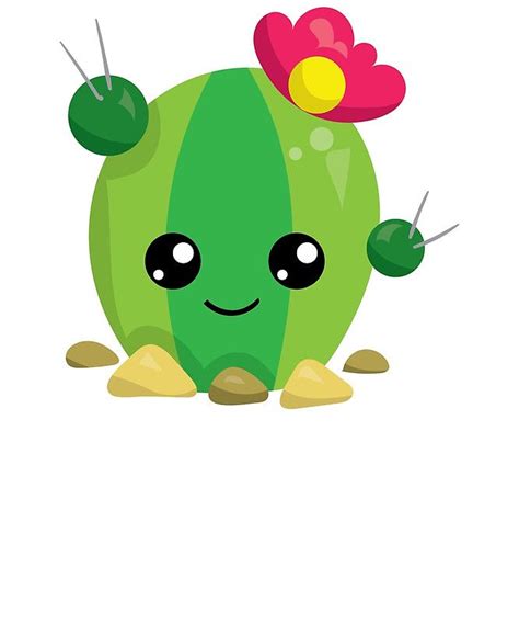 Cute Kawaii Cactus Emoji Greeting Card By Larkdesigns Cactus Drawing