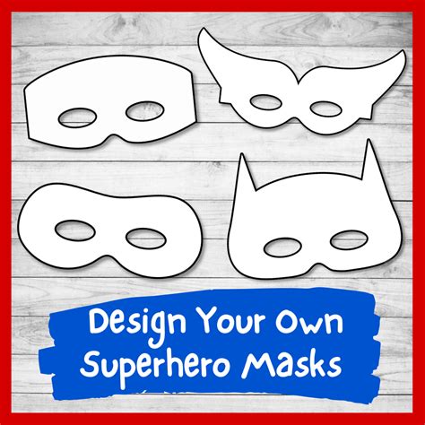 Superhero Mask Coloring Page