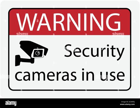 Advertencia Señales De Seguridad En Uso De Cámaras Imagen Vector De