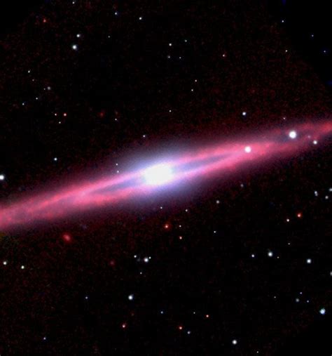 The Nearly Edge On Galaxy Ngc 5746 Is Partially Obscured In Visible