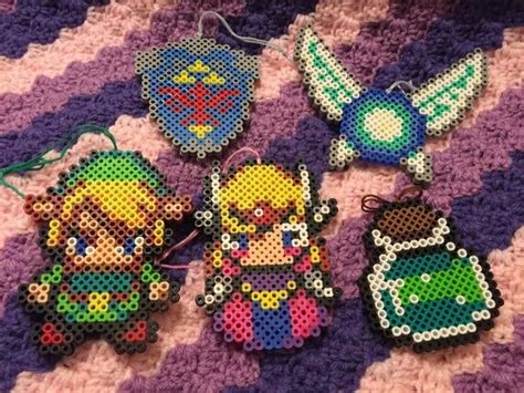 Pin By Becky Brown On Perler Beads Zelda Ornament Ornament Set