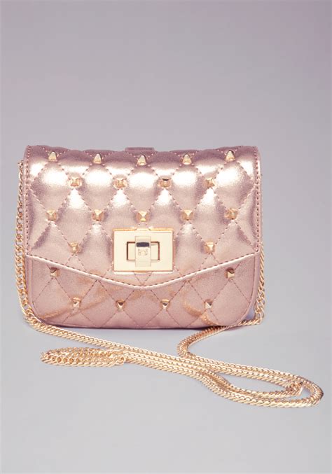 Bebe Ava Quilted Mini Crossbody Bag In Pink Rose Lyst