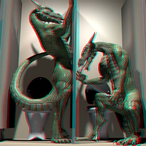 Rule 34 3d 3d Anaglyph Cum Dragon Duo Glory Hole Male Scalie Toilet 582236