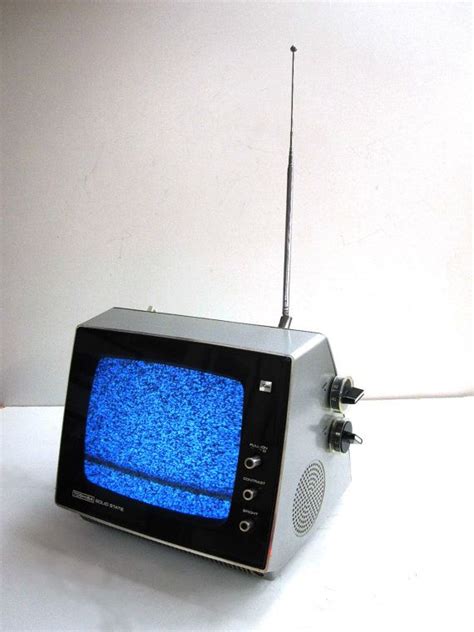 Vintage 1970s Space Age Design Portable Television Toshiba Solid State