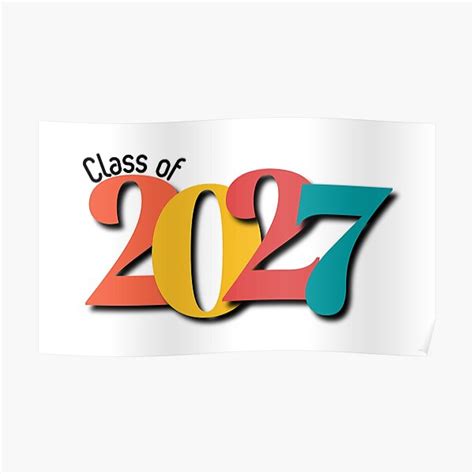 Class Of 2027 Shine Bright Poster For Sale By Sharejoy Redbubble