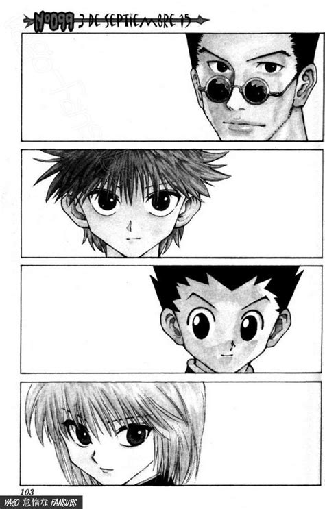 Hunter X Hunter Manga Panels Leorio Gon Killua Leorio Kurapika