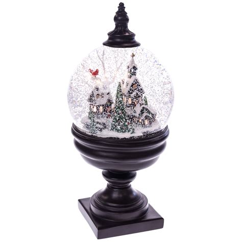 Snow Scene Pedestal Snow Globe Collections Traditional Christmas