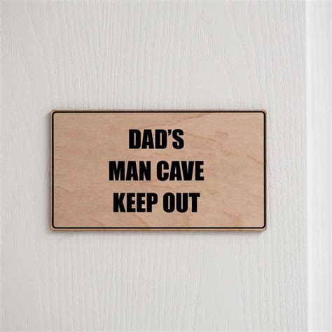 Personalised Man Cave Wooden Door Sign By Funky Laser