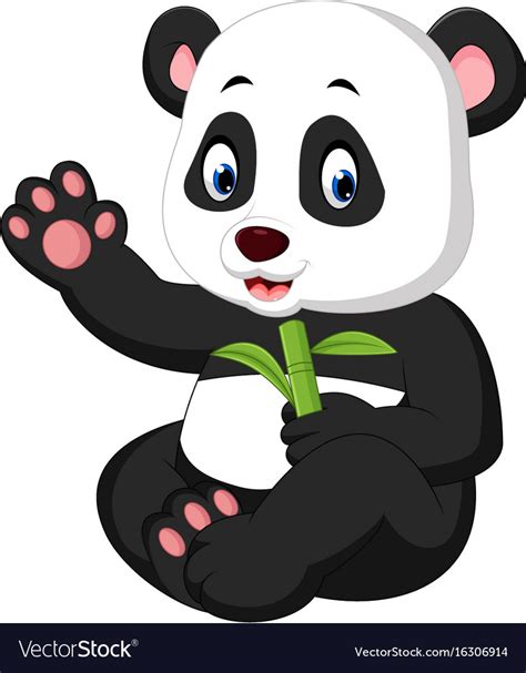 Baby Panda Cartoon Royalty Free Vector Image Vectorstock