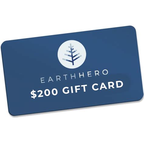 Earthhero gift cards are sent out via email, using the email provided in the recipient email field. $200 Gift Card