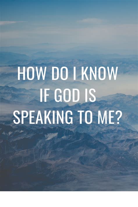 How Do I Know If God Is Speaking To Me Lisa D Schmidt