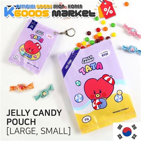 Bts Bt21 Baby Pouch Jelly Candy All Size Monopoly Official Goods
