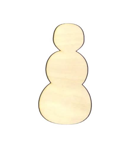 Simple Snowman Unfinished Flat Wood Shape Cut Outs Ss1952 Variety Sizes