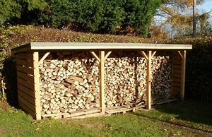 Image result for wood structure log storage