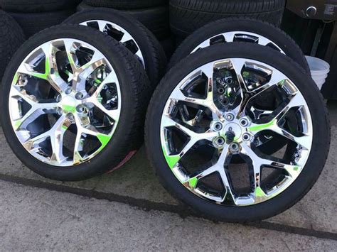 24 Inch Chrome Snowflakes On Sale ️ 1650 Cash With Tires