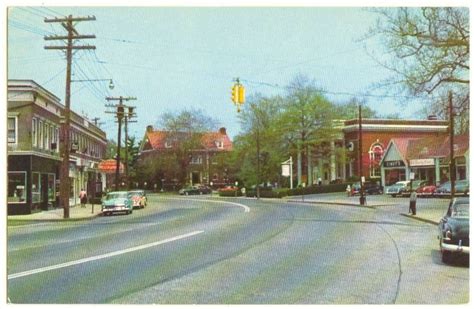 Vintage Postcard Of Post Road In Fairfield Connecticut 1956