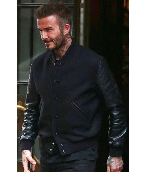 David Beckham Black Milan Leather Jacket