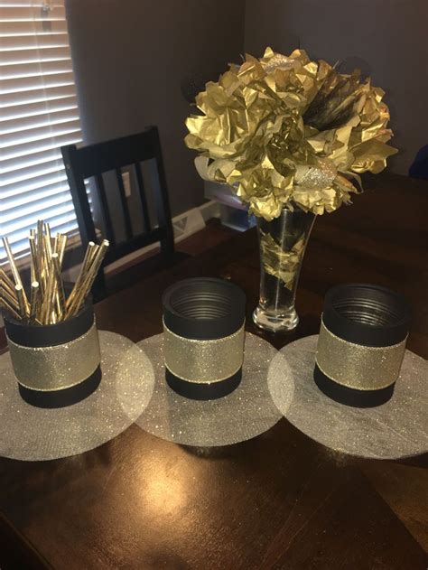 Black And Gold Centerpieces For Tables Black And Gold Centerpieces