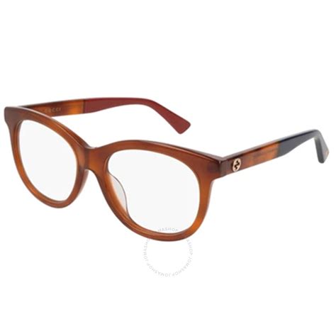 gucci unisex tortoise oval eyeglass frames gg0167oa00453 889652089294 eyeglasses jomashop