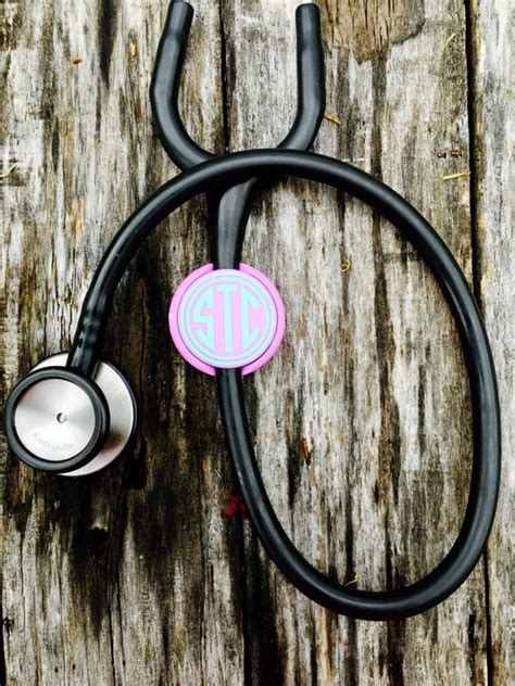 Stethoscope Id Tag Monogram Custom Name Free Shipping