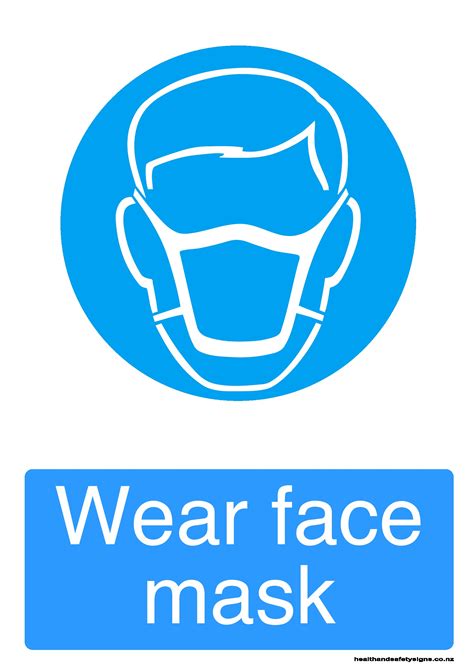 Wear Face Mask Health And Safety Signs