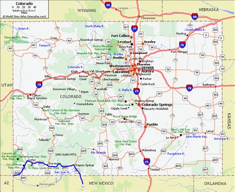 Road Map Of Wyoming And Colorado Secretmuseum