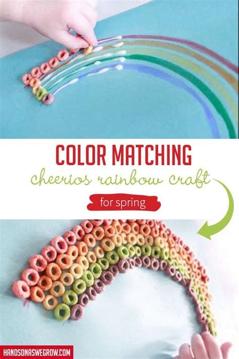 Fruit Loops Rainbow Craft With Color Matching In 2020 Rainbow Crafts