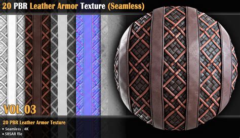 20 Pbr Leather Armor Texture Seamless Flippednormals