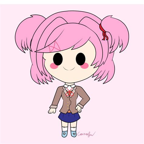 Ddlc Chibi Natsuki 1 By Blueberrycamille On Deviantart