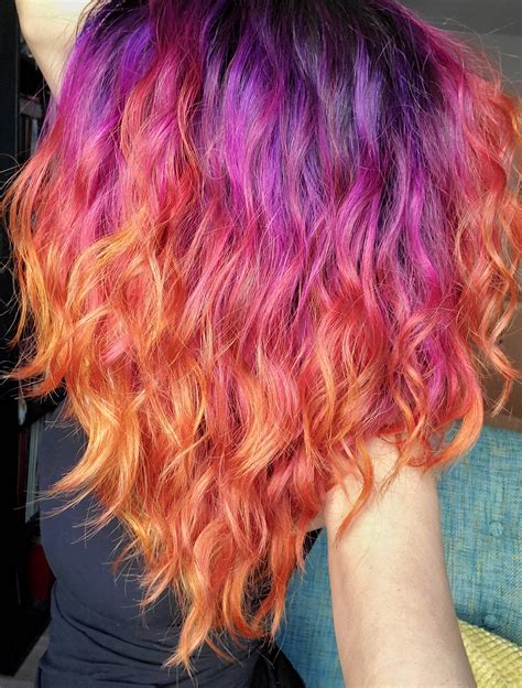 Diy Sunset Hair Also Learning To Embrace My Natural Wave Pattern R