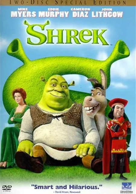 Shrek 1 And Shrek 2 Dvd Lot Dreamworks Animation Movie Cartoon 999