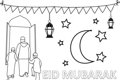 Eid Mubarak Printable Coloring Pages 2020 Free Download