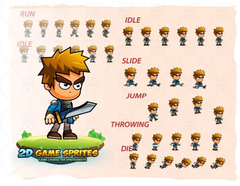 Knight 2d Game Character Sprites Gamedev Market