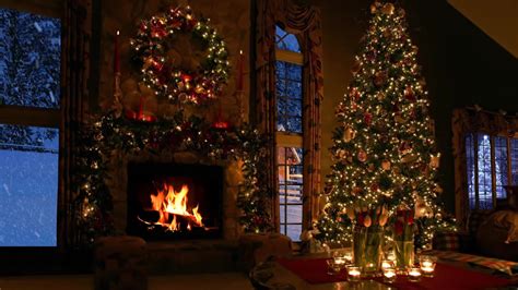 Christmas Fireplace 1920x1080 Wallpapers Wallpaper Cave