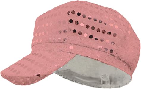 Sparkly Pink Sequin Newsboy Hat Girls Diva Cap Uk Clothing