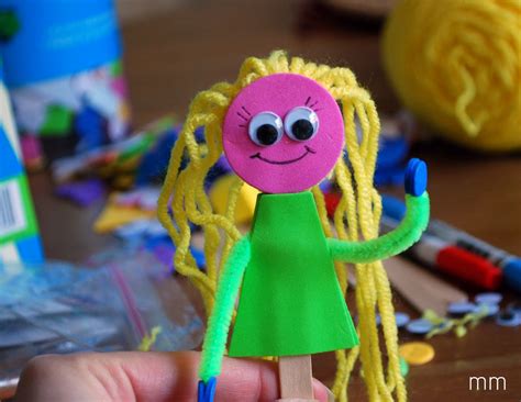 MirandaMade: Popsicle Stick Puppets | Popsicle sticks, Craft stick crafts, Popsicle stick crafts