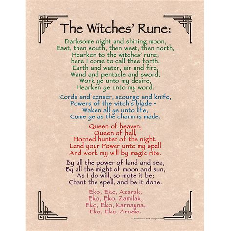 The Witches Rune Poster