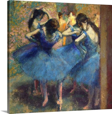 Blue Dancers 1890 Painting By French Impressionist Edgar Degas Wall