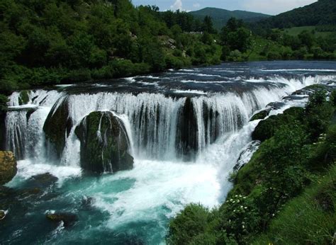 Štrbački Buk Is A Waterfall On The Una River Spanning The Border