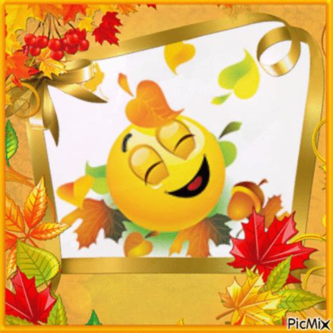 Autumn Emoji Free Animated  Picmix