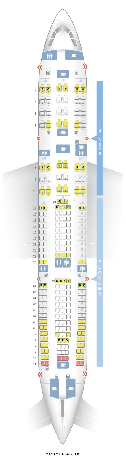 Seatguru Seat Map Malaysia Airlines Airbus A330 200 332