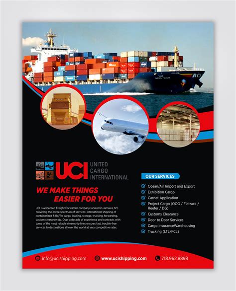Elegant Playful Freight Forwarding Flyer Design For A Company By My