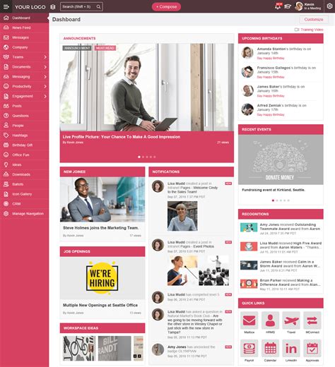 Intranet Examples Intranet And Portal App Sharepoint Design Intranet