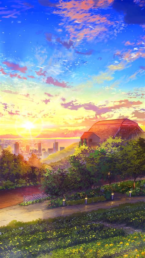 Free Download Anime Landscape Wallpaper Phone Di 2020