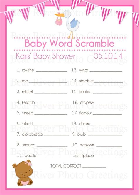 Baby Scramble Printable Worksheets This Item Is Unavailable Etsy