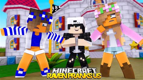 raven pranks little kelly and carly minecraft w leo custom roleplay youtube