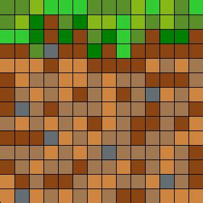 Minecraft Dirt Block Perler Bead Pattern Bead Sprite Minecraft