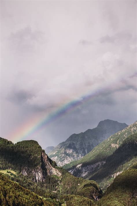 Mountain Rainbow Scenery Stock Photo Free Download