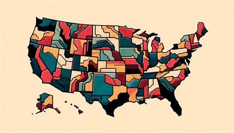 Usa Map Hd Wallpaper Colorful United States Of America Desktop