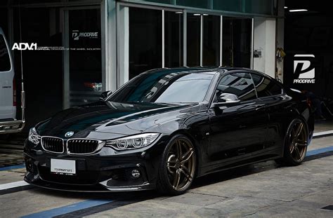 Black Sapphire Metallic Bmw F32 435i Adv05 Mv1 Cs Monoblock Wheels